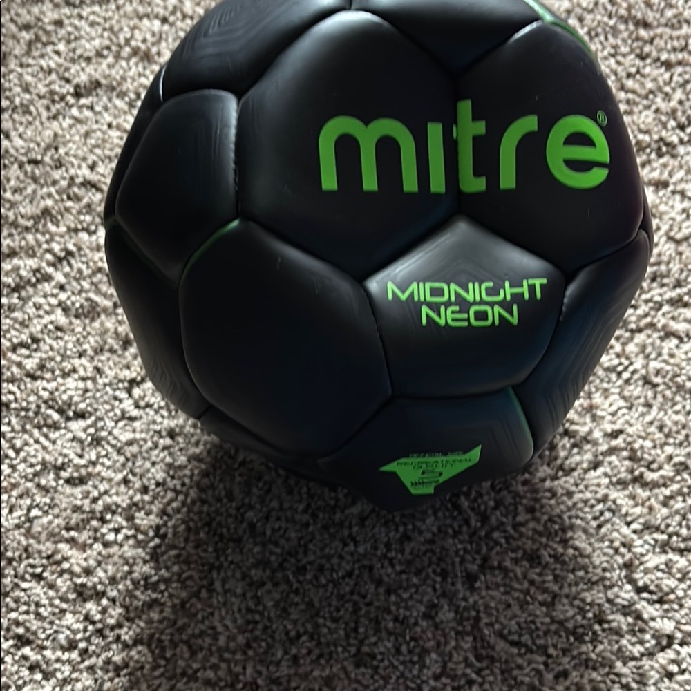 Midnight Neon Soccer Ball - Black and Green